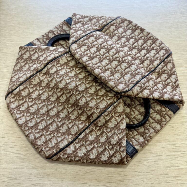 藤沢市長後の買取ふじで買取したクリスチャンディオールのトロッター柄ヴィンテージボストンバッグ ブラウン