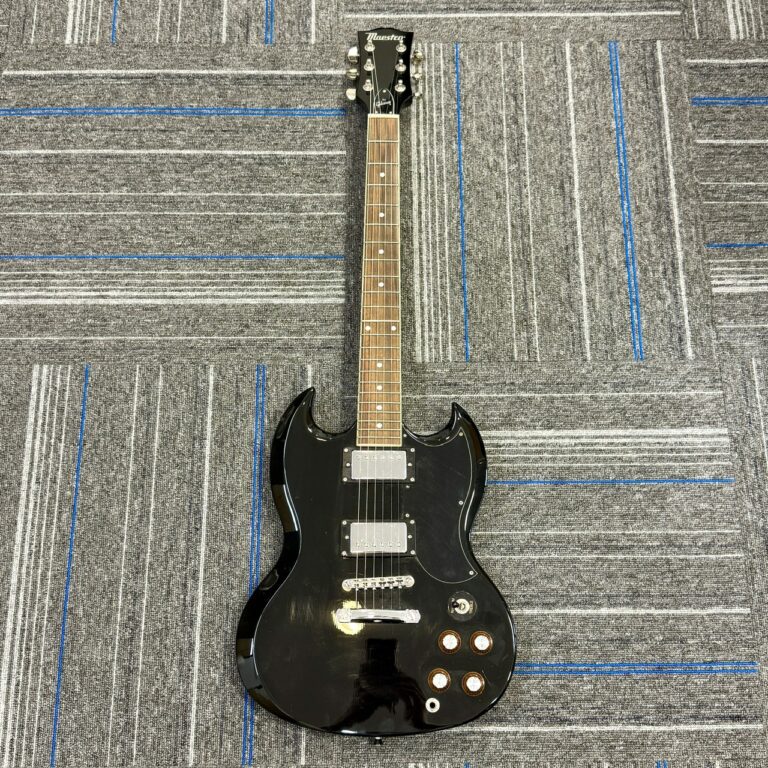 藤沢市長後の買取ふじで買取したMaestro by Gibson マエストロ バイ ギブソンのブラック SGタイプ カスタムエレキギター