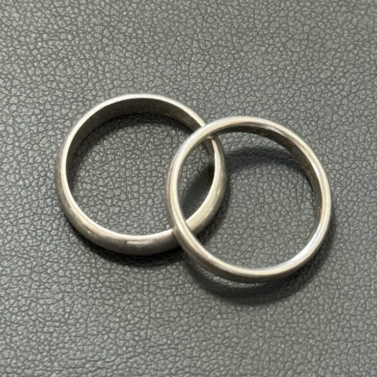 藤沢市長後の買取ふじで買取したPt900プラチナ900のシンプルリング2点